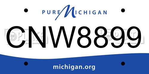 CNW8899 Michigan License Plate