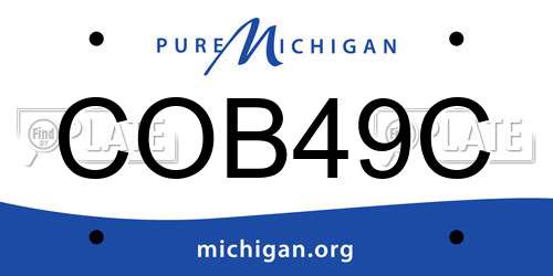 COB49C Michigan License Plate