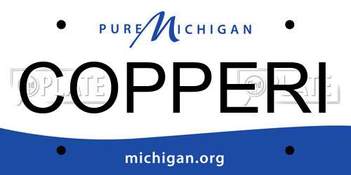 COPPERI Michigan License Plate