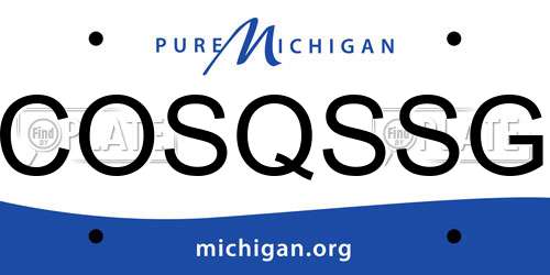 COSQSSG Michigan License Plate