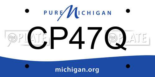 CP47Q Michigan License Plate