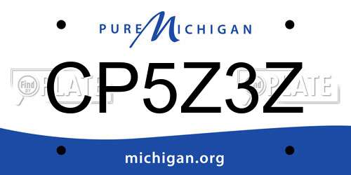 CP5Z3Z Michigan License Plate