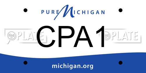 CPA1 Michigan License Plate