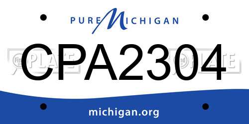 CPA2304 Michigan License Plate
