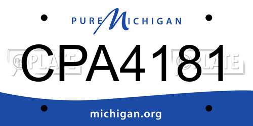 CPA4181 Michigan License Plate
