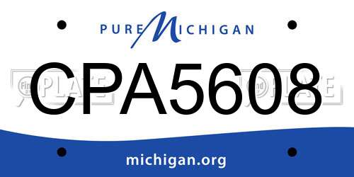 CPA5608 Michigan License Plate