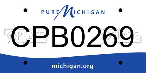 CPB0269 Michigan License Plate