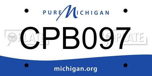 CPB097 Michigan License Plate