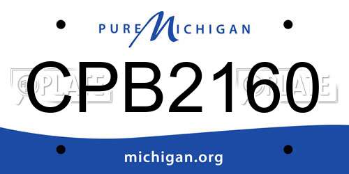 CPB2160 Michigan License Plate