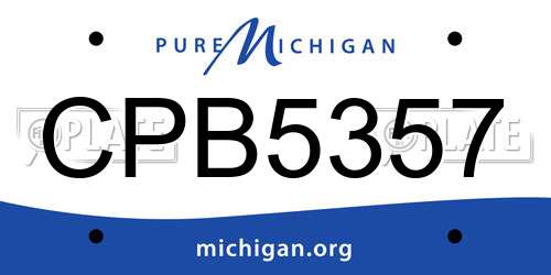 CPB5357 Michigan License Plate