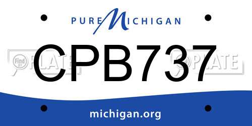 CPB737 Michigan License Plate