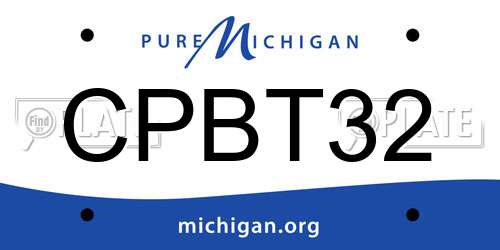 CPBT32 Michigan License Plate