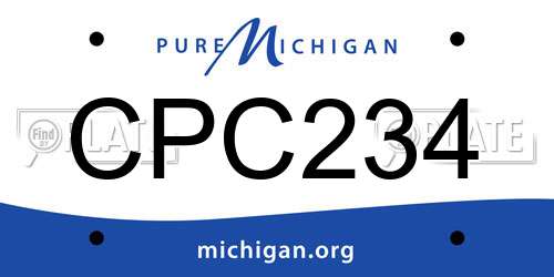 CPC234 Michigan License Plate