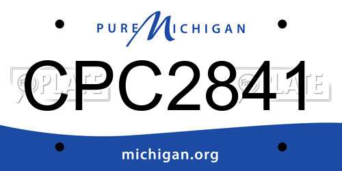 CPC2841 Michigan License Plate