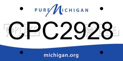 CPC2928 Michigan License Plate