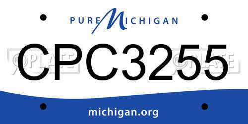 CPC3255 Michigan License Plate