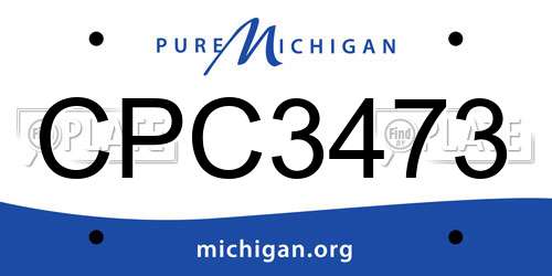 CPC3473 Michigan License Plate