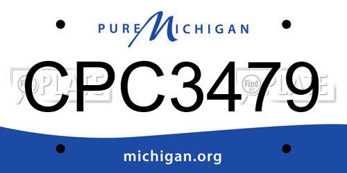 CPC3479 Michigan License Plate