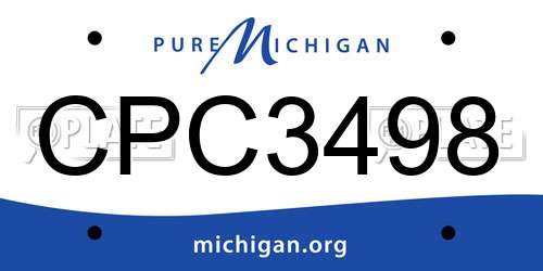 CPC3498 Michigan License Plate