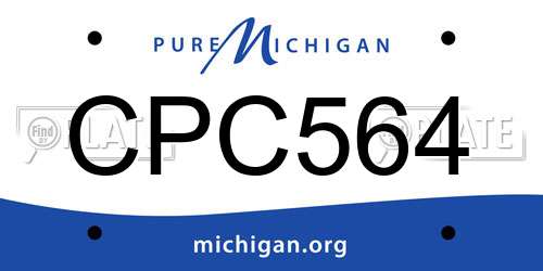 CPC564 Michigan License Plate