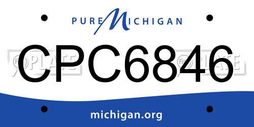 CPC6846 Michigan License Plate
