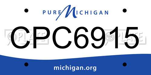 CPC6915 Michigan License Plate