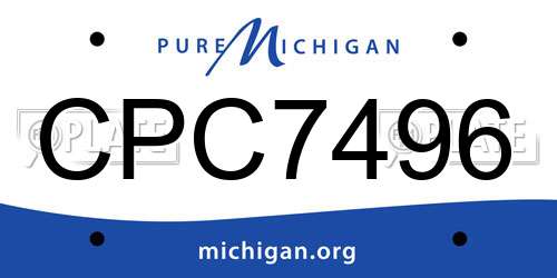 CPC7496 Michigan License Plate