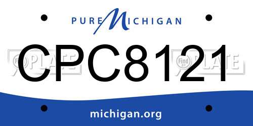 CPC8121 Michigan License Plate