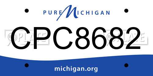CPC8682 Michigan License Plate