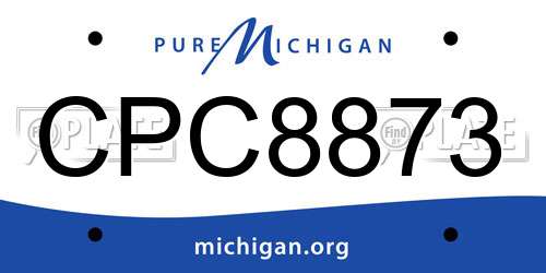 CPC8873 Michigan License Plate