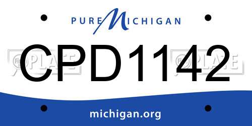 CPD1142 Michigan License Plate