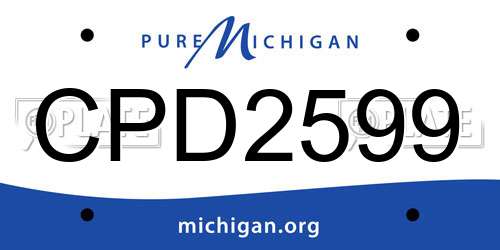 CPD2599 Michigan License Plate