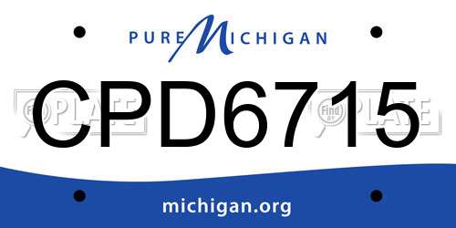 CPD6715 Michigan License Plate