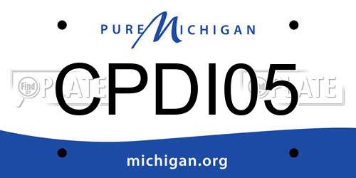 CPDI05 Michigan License Plate