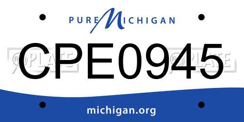 CPE0945 Michigan License Plate