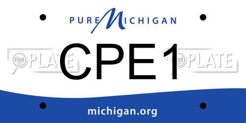CPE1 Michigan License Plate