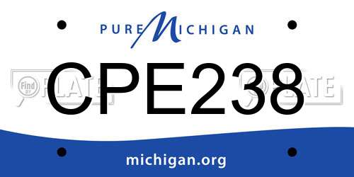 CPE238 Michigan License Plate