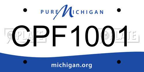 CPF1001 Michigan License Plate