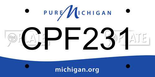 CPF231 Michigan License Plate