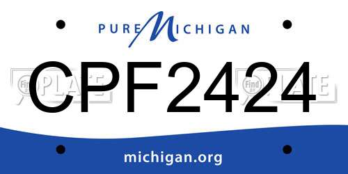 CPF2424 Michigan License Plate