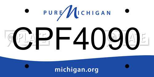 CPF4090 Michigan License Plate