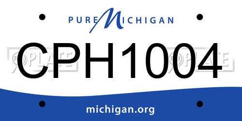 CPH1004 Michigan License Plate