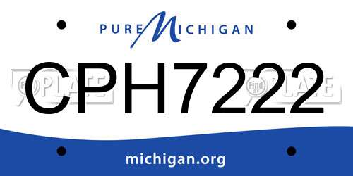 CPH7222 Michigan License Plate
