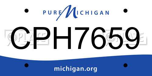 CPH7659 Michigan License Plate