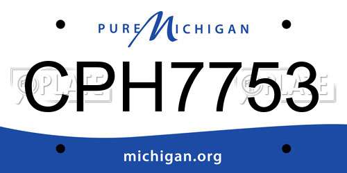 CPH7753 Michigan License Plate