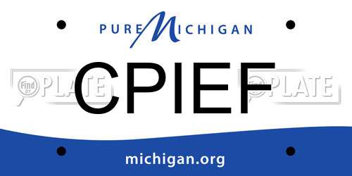 CPIEF Michigan License Plate