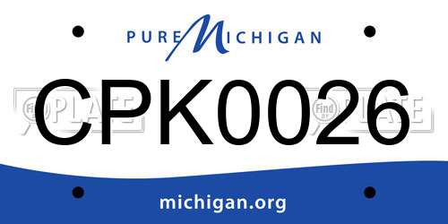 CPK0026 Michigan License Plate