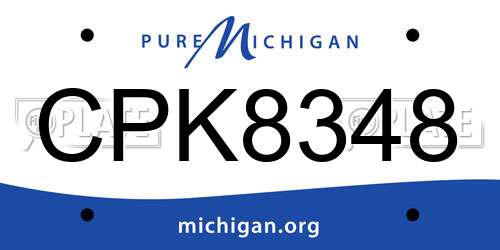 CPK8348 Michigan License Plate