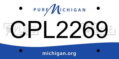 CPL2269 Michigan License Plate