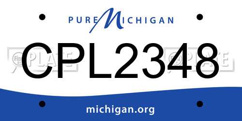 CPL2348 Michigan License Plate